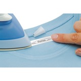 Dymo LetraTag strygeetiketter til stof | Original | 12 mm x 2 m rulle | Sort tekst på hvid baggrund | Strygeetiketter til tøj, ideelle til uniformer/børnetøj | Til LetraTag-printere, Tape ideelle til uniformer/børnetøj | Til LetraTag-printere, Sort på hvid, Nylon, Belgien, DYMO, LetraTag 100T, LetraTag 100H, 1,2 cm