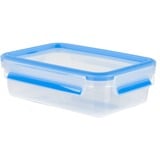 Emsa 508539 enhed til madopbevaring Rektangulær Kasse 0,8 L Transparent 8 stk, Boks gennemsigtig/Blå, Kasse, Rektangulær, 0,8 L, Transparent, Tyskland, 135 mm