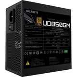 GIGABYTE UD850GM enhed til strømforsyning 850 W 20+4 pin ATX ATX Sort, PC strømforsyning Sort, 850 W, 100 - 240 V, 50/60 Hz, 12 A, 6 A, Aktiv