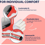 HUDORA Målmandshandsker til børn, rød, str. M Rød/Hvid