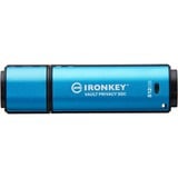 Kingston IronKey Vault Privacy 50 512 GB, USB-stik Lyseblå/Sort