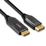 Lindy 40932 videokabel adapter 3 m DisplayPort HDMI Sort Sort, 3 m, DisplayPort, HDMI, Hanstik, Hanstik, Lige