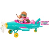 Mattel Chelsea Can Be...-flydukke og legesæt, fly med 2 sæder med en roterende propel og 7 stk. tilbehør fly med 2 sæder med en roterende propel og 7 stk. tilbehør, Mode dukke, Hunstik, 3 År, Pige, 105 mm, 250 g