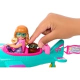 Mattel Chelsea Can Be...-flydukke og legesæt, fly med 2 sæder med en roterende propel og 7 stk. tilbehør fly med 2 sæder med en roterende propel og 7 stk. tilbehør, Mode dukke, Hunstik, 3 År, Pige, 105 mm, 250 g
