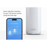Netgear Orbi 770 Tri-band (2,4 GHz/5 GHz/6 GHz) Wi-Fi 7 (802.11be) Hvid 7 Intern, Maskepunkt adgang Hvid, Hvid, Intern, Mesh-system, 540 m², Tri-band (2,4 GHz/5 GHz/6 GHz), Wi-Fi 7 (802.11be)