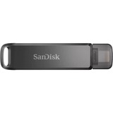 SanDisk iXpand USB-nøgle 64 GB USB Type-C / Lightning 3.2 Gen 1 (3.1 Gen 1) Sort, USB-stik Sort, 64 GB, USB Type-C / Lightning, 3.2 Gen 1 (3.1 Gen 1), Svirvel, Beskyttelse af adgangskode, Sort