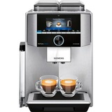 Siemens TI957FX1DE kaffemaskine Fuld-auto Kombi kaffemaskine 2,3 L, Kaffe/Espresso Automat rustfrit stål, Kombi kaffemaskine, 2,3 L, Kaffebønner, Malet kaffe, Indbygget kværn, 1500 W, Sort, Sølv