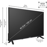 Telefunken D40F751X7CW, LED-tv Sort