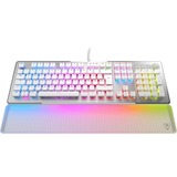 Turtle Beach Vulcan II Max tastatur Spil USB QWERTZ Tysk Hvid, Gaming-tastatur Hvid/gennemsigtig, DE-layout, Roccat Titan II Optical Red, Ledningsført, USB, Optomekanisk nøglekontakt, QWERTZ, RGB LED, Hvid
