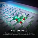 Turtle Beach Vulcan II Max tastatur Spil USB Tysk Hvid, Gaming-tastatur Hvid/gennemsigtig, DE-layout, TITAN II Optisk Rød, Fuld størrelse (100 %), Ledningsført, USB, Optomekanisk nøglekontakt, RGB LED, Hvid