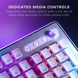Turtle Beach Vulcan II Max tastatur Spil USB Tysk Hvid, Gaming-tastatur Hvid/gennemsigtig, DE-layout, TITAN II Optisk Rød, Fuld størrelse (100 %), Ledningsført, USB, Optomekanisk nøglekontakt, RGB LED, Hvid