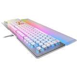Turtle Beach Vulcan II Max tastatur Spil USB Tysk Hvid, Gaming-tastatur Hvid/gennemsigtig, DE-layout, TITAN II Optisk Rød, Fuld størrelse (100 %), Ledningsført, USB, Optomekanisk nøglekontakt, RGB LED, Hvid