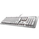 Turtle Beach Vulcan II Max tastatur Spil USB Tysk Hvid, Gaming-tastatur Hvid/gennemsigtig, DE-layout, TITAN II Optisk Rød, Fuld størrelse (100 %), Ledningsført, USB, Optomekanisk nøglekontakt, RGB LED, Hvid