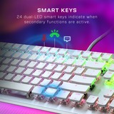 Turtle Beach Vulcan II Max tastatur Spil USB Tysk Hvid, Gaming-tastatur Hvid/gennemsigtig, DE-layout, TITAN II Optisk Rød, Fuld størrelse (100 %), Ledningsført, USB, Optomekanisk nøglekontakt, RGB LED, Hvid