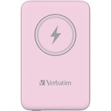 Verbatim Charge 'n' Go Lithium polymer (LiPo) 10000 mAh Trådløs opladning Lyserød, Power Bank Rosa, 10000 mAh, Lithium polymer (LiPo), Quick Charge 3.0, Trådløs opladning, Lyserød