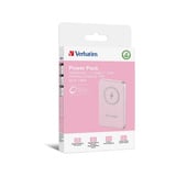 Verbatim Charge 'n' Go Lithium polymer (LiPo) 10000 mAh Trådløs opladning Lyserød, Power Bank Rosa, 10000 mAh, Lithium polymer (LiPo), Quick Charge 3.0, Trådløs opladning, Lyserød