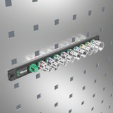 Wera Møtrik-magnetliste C Imperial 1 Sæt med topnøgleindsatser 1/2", tommer Sort/Grøn