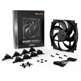 be quiet! SILENT WINGS 4 | 140mm Computerkabinet Ventilator 14 cm Sort 1 stk, Sag fan Sort, Ventilator, 14 cm, 1100 rpm, 13,6 dB, 51,3 kubikfod/min., 87,16 m³/t