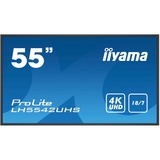 iiyama LH5542UHS-B3 skilte display Digital fladpaneldisplay 138,7 cm (54.6") IPS 500 cd/m² 4K Ultra HD Sort Indbygget processer Android 8.0 18/7, Offentlig visning Sort, Digital fladpaneldisplay, 138,7 cm (54.6"), IPS, 3840 x 2160 pixel, 18/7