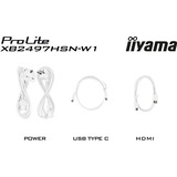 iiyama ProLite XB2497HSN-W1, LED-skærm Hvid