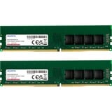 ADATA AD4U320016G22-DTGN hukommelsesmodul 32 GB 2 x 16 GB DDR4 288-pin DIMM Grøn, 32 GB, 2 x 16 GB, DDR4, 3200 MHz, 288-pin DIMM