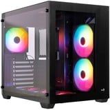 Aerocool Dryft Midi Tower Sort, Towerkabinet Sort, Midi Tower, PC, Sort, ATX, micro ATX, Mini-ITX, SPCC, Hærdet glas, Spil
