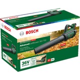Bosch AdvancedLeafBlower 36V-750 (1x2.0Ah), Løvblæser Grøn/Sort, Håndholdt blæser, 100 km/t, 200 km/t, Batteri, 1,5 m/s², 254 mm
