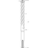 Bosch Expert SDS plus-7X Hammer drill bit 1 stk, Boremaskine Borehammer, Hammer drill bit, 2 cm, 600 mm, Beton, Sten, 55 cm