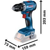 Bosch GSR 18V-45 1900 rpm 900 g Sort, Blå, Rød, Bore-/ skruemaskine Blå/Sort, Pistolgreb boremaskine, Børstefri, Sort, Blå, Rød, 1,3 cm, 1900 rpm, 3,5 cm