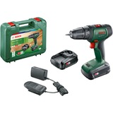 Bosch UniversalDrill 18V 1450 rpm Nøglefri 1,2 kg Sort, Grøn, Bore-/ skruemaskine Grøn/Sort, Pistolgreb boremaskine, Nøglefri, Sort, Grøn, 1 cm, 1450 rpm, 3 cm
