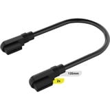 Corsair iCUE LINK Slim-kabel, 135mm, 90° vinklet Sort