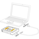 DeLOCK 3,5″ udskiftningsramme til 1x 2,5″ SATA HDD/SSD, Monteringsrammen 