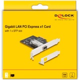 DeLOCK PCI Express x1 kort til 1 x SFP slot Gigabit LAN i210, Netværkskort 
