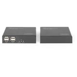 Digitus 4K HDBaseT 2.0 HDMI KVM Extender Sæt, HDMI-udvidelse forlænger Sort