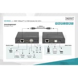 Digitus 4K HDBaseT 2.0 HDMI KVM Extender Sæt, HDMI-udvidelse forlænger Sort