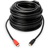 Digitus HDMI High Speed forbindelseskabel med Ethernet og signalforstærker Sort