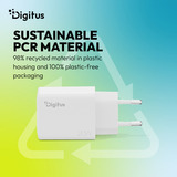 Digitus USB Oplader 20W, 1x USB-C, 1x USB-A Hvid