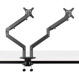 HAGOR 8716 skærmbeslag og -stativer 68,6 cm (27") Sort Skrivebord mørk grå, Klemme, 38,1 cm (15"), 68,6 cm (27"), 100 x 100 mm, Højdejustering, Sort