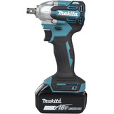 Makita Batteridrevet slagboremaskine DTW210RFJ, 18 Volt, Schlagskruemaskine Blå/Sort