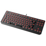 SPC Gear Gaming-tastatur Sort/gennemsigtig, DE-layout, Kailh RGB Rød