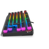 SPC Gear Gaming-tastatur Sort/gennemsigtig, DE-layout, Kailh RGB Rød