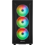 Sharkoon TG6M RGB Tower Sort, Towerkabinet Sort, Tower, PC, Sort, ATX, micro ATX, Mini-ITX, Spil, Flere