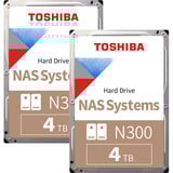UGREEN DH2300 Bundle med 2x Toshiba N300 4 TB (MN10ADA400ES), NAS Sort