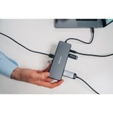 Verbatim CMH-13 USB Type-C 10000 Mbit/s Sølv, Docking station grå, USB Type-C, 3.5mm, DisplayPort, HDMI, RJ-45, USB 2.0, USB 3.2 Gen 1 (3.1 Gen 1) Type-A, USB 3.2 Gen 2 (3.1 Gen..., 10000 Mbit/s, 30 Hz, Sølv, Acrylonitrilbutadienstyren, Aluminium