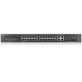 Zyxel GS2220-28-EU0101F netværksswitch Administreret L2 Gigabit Ethernet (10/100/1000) Sort Administreret, L2, Gigabit Ethernet (10/100/1000), Stativ-montering