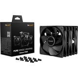 be quiet! Pure Wings 3 120mm | PWM Reverse Triple-Pack Computerkabinet Ventilator 12 cm Sort 3 stk, Sag fan Sort, Ventilator, 12 cm, 1500 rpm, 80 m³/t, Sort