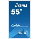 iiyama ProLite TF5539UHSC-W1AG computerskærm 139,7 cm (55") 3840 x 2160 pixel 4K Ultra HD LED Berøringsskærm Multibruger Hvid, Offentlig visning Hvid, 139,7 cm (55"), 3840 x 2160 pixel, 4K Ultra HD, LED, 8 ms, Hvid