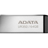 ADATA UR350 USB-nøgle 64 GB USB Type-A 3.2 Gen 1 (3.1 Gen 1) Sort, USB-stik nikkel/Sort, 64 GB, USB Type-A, 3.2 Gen 1 (3.1 Gen 1), 100 MB/s, Uden hætte, Sort
