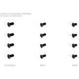 Alphacool Core Push Montering 25mm M3/M4/UNC 6-32 Sæt 4x, Montering/montering Sort/Sølv