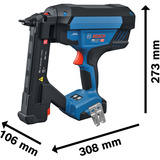 Bosch Batteridrevet træhæftemaskine GTH 18V-38 2M Professional solo, 18Volt, Elektris hæftemaskine Blå/Sort
